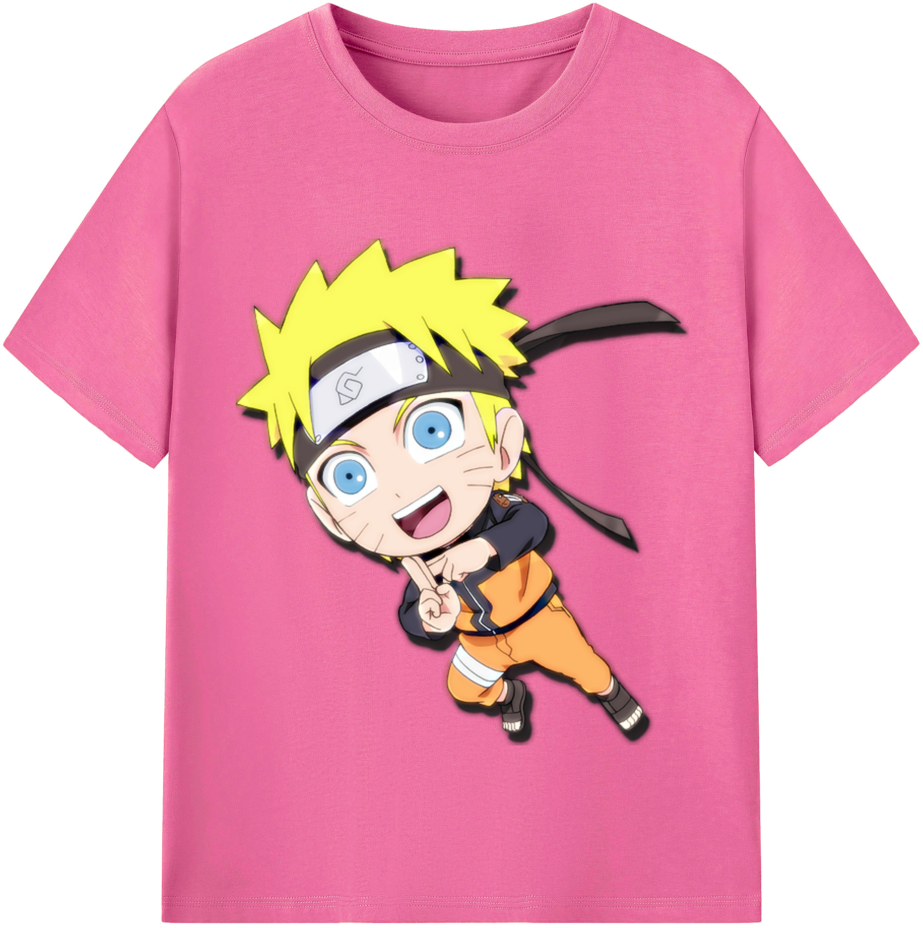 （画像用） NARUTO -ナルト- うずまき ナルト Uzumaki Naruto レディースカジュアルプリントTシャツ（綿100％）